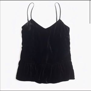 JCrew Velvet Peplum Cami